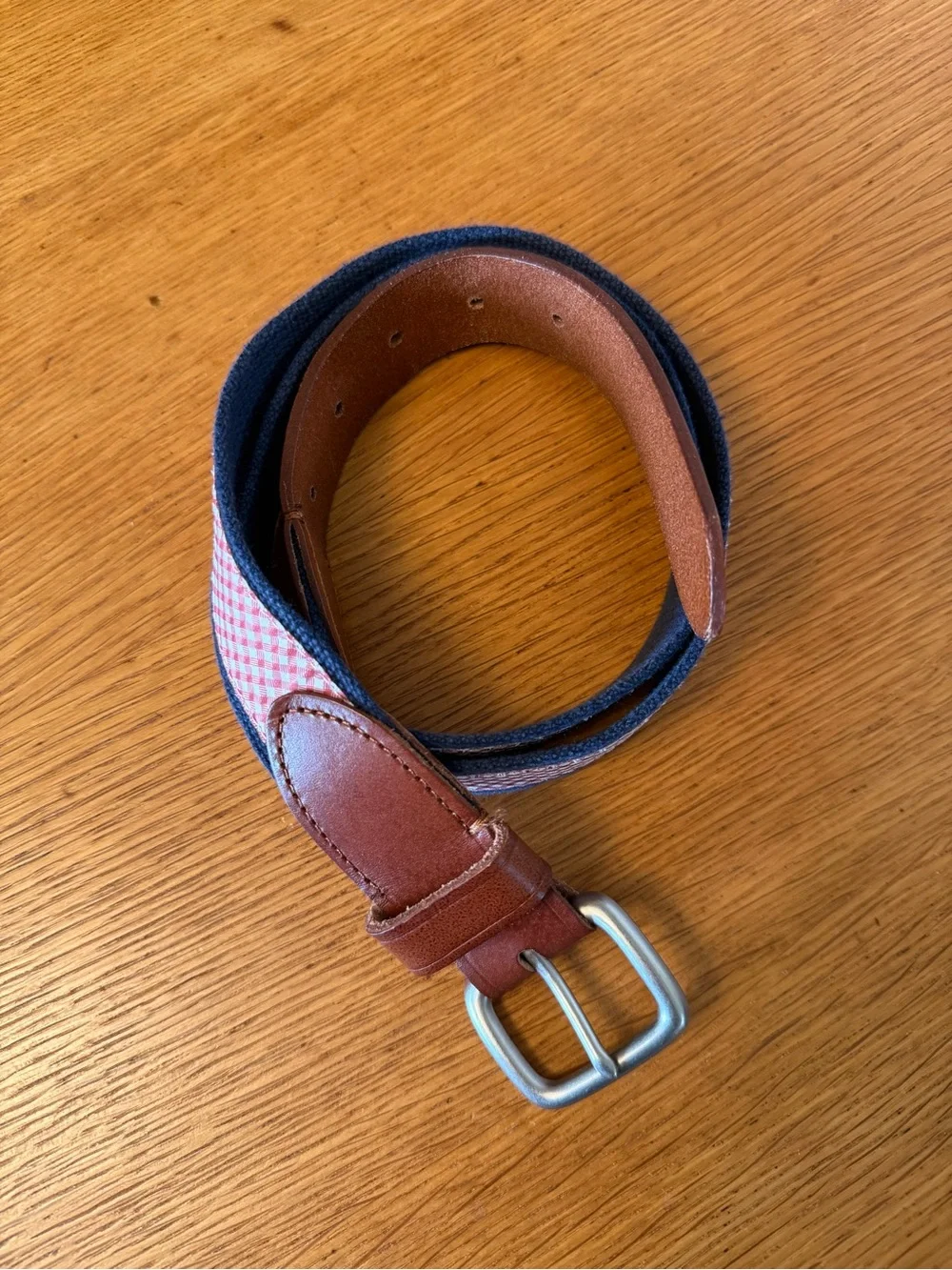 J. Crew Gingham belt size 36 men’s